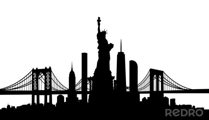 Poster New York City skyline vector