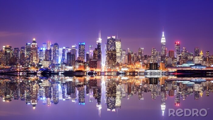 Poster New York City uitzicht door het raam