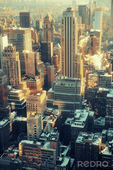 Poster New York City wolkenkrabbers