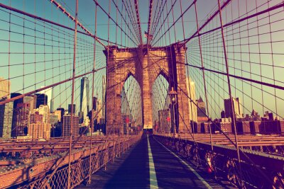Poster New York en de Brooklyn Bridge