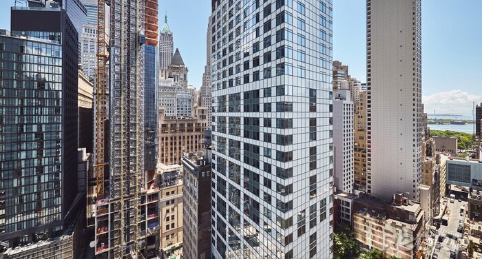 Poster New York panorama met wolkenkrabbers