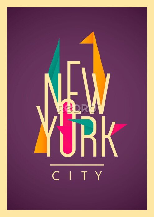 Poster New Yorkse inscriptie