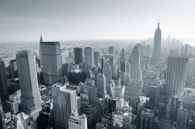 Ochtend in New York in zwart-wit