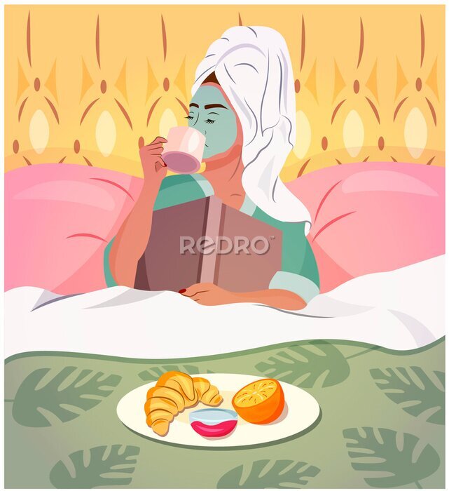 Poster Ontbijt op bed