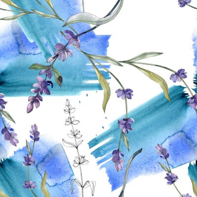 Ontwerp met aquarel lavendelbloemen