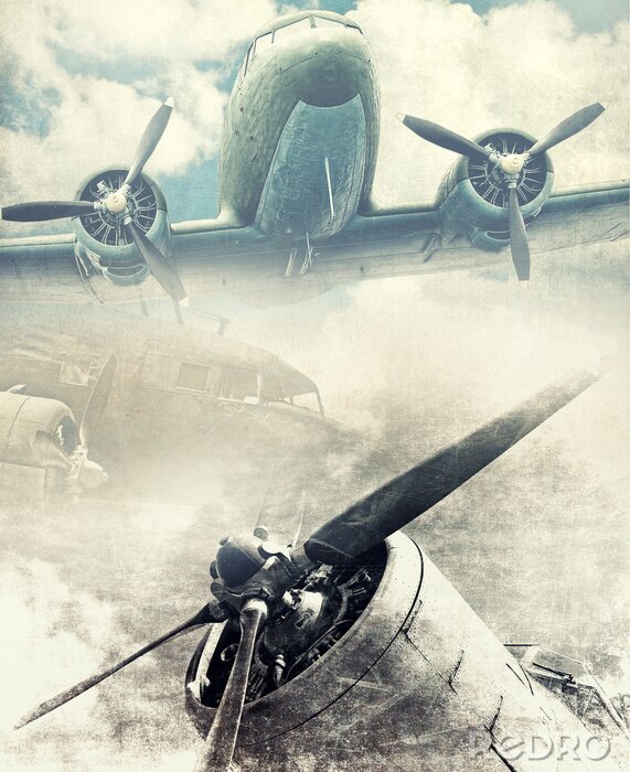 Poster Oorlogsvliegtuigen in lijsten