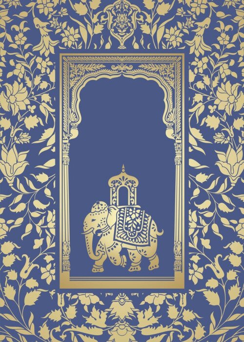 Poster Oosterse Indische olifant