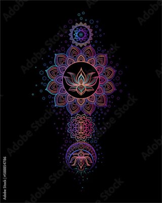 Poster Oosterse kleurrijke mandala