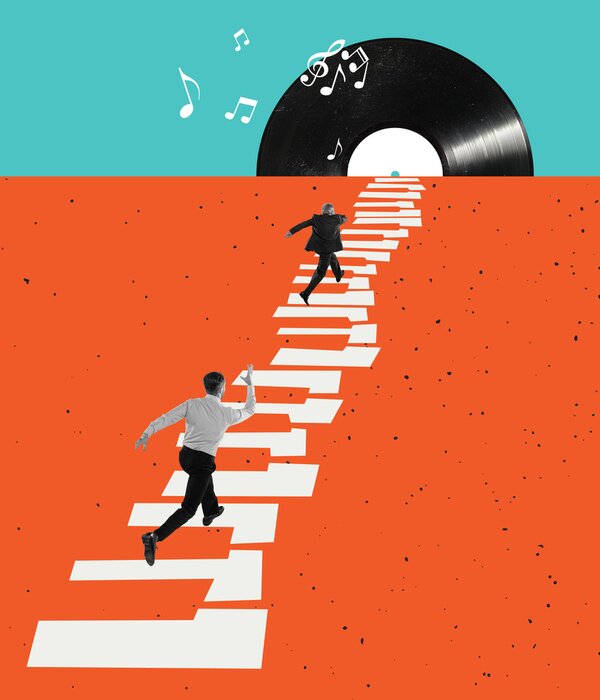 Poster Op zoek naar muziek