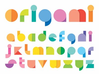 Poster Origami-alfabet
