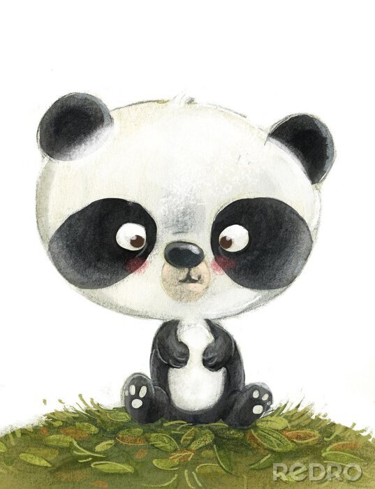 Poster oso panda pequeño