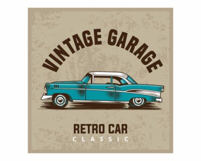 Poster Oud vintage voertuig