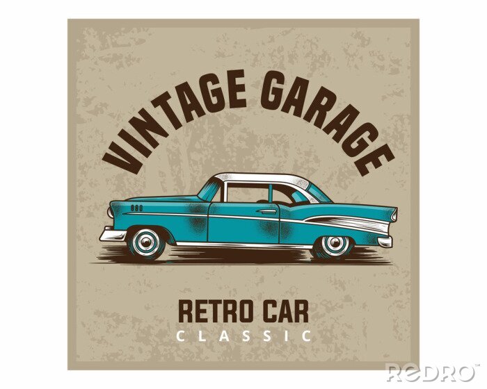 Poster Oud vintage voertuig