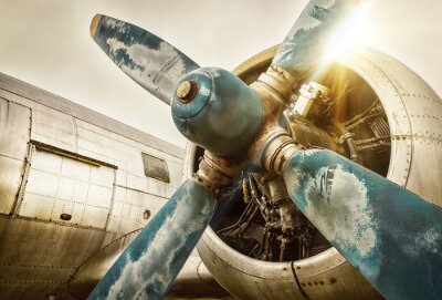 Fotobehang Oud vliegtuig