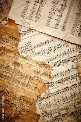 Poster Oude bladmuziek