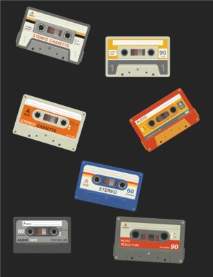 Poster Oude cassettebandjes