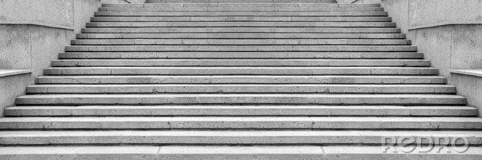 Poster Oude graniet trap stappen achtergrond - bouw detail.