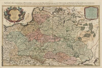 Oude kaart van Polen