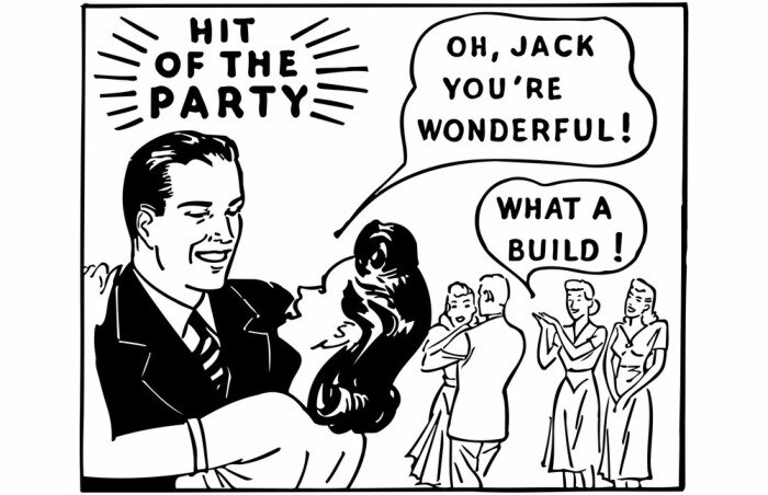 Poster Paar aan het dansen in retro