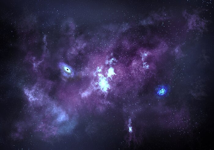 Poster Paarse ruimte