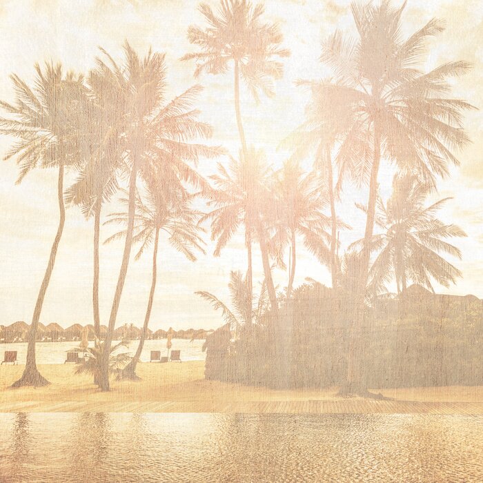 Poster Palmbomen in sepia