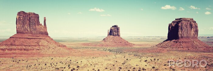 Poster panomaric uitzicht van Monument Valley