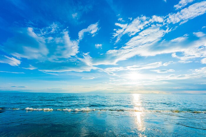 Poster Panorama met een vakantiestrand