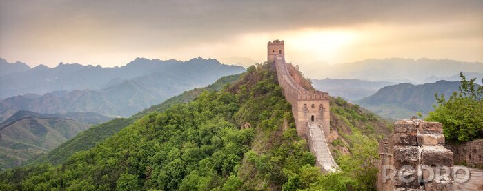 Poster Panorama van de Grote Muur van China