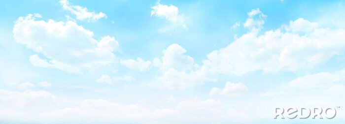 Poster Panorama van een blauwe lucht