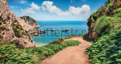 Poster Panorama van een exotische zee