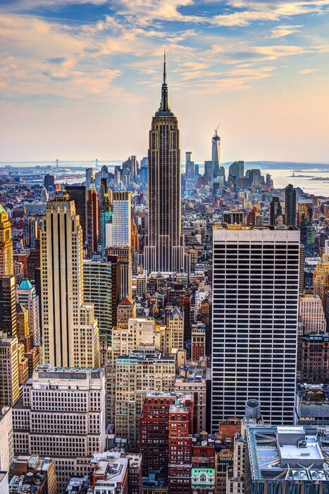 Poster Panorama van New York City gezien vanaf het Empire State Building