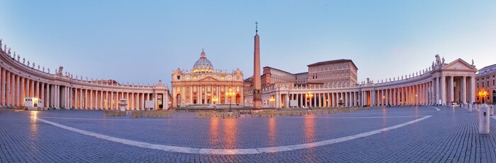 Poster Panorama van Rome en het Vaticaan