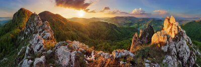 Panorama van Slowaakse bergtoppen