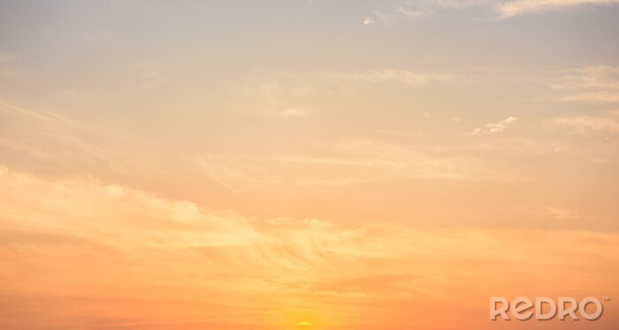 Poster Panoramische zonsonderganghemel