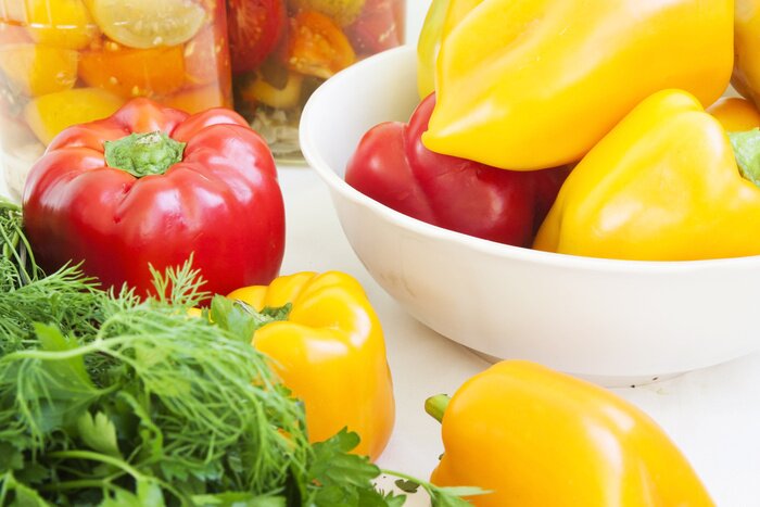 Poster paprika, peterselie en dille