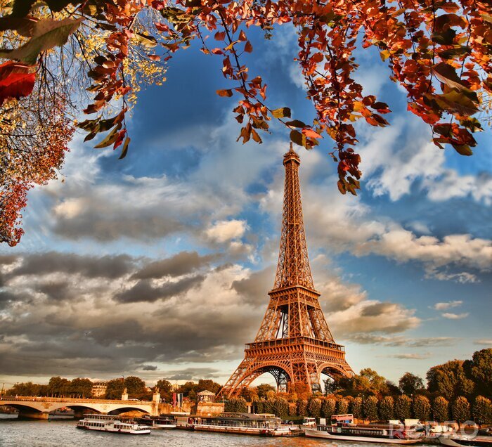 Poster Parijs in de herfst