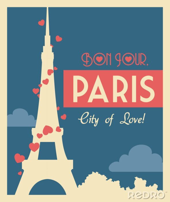 Poster Paris ontwerp, vector illustratie.