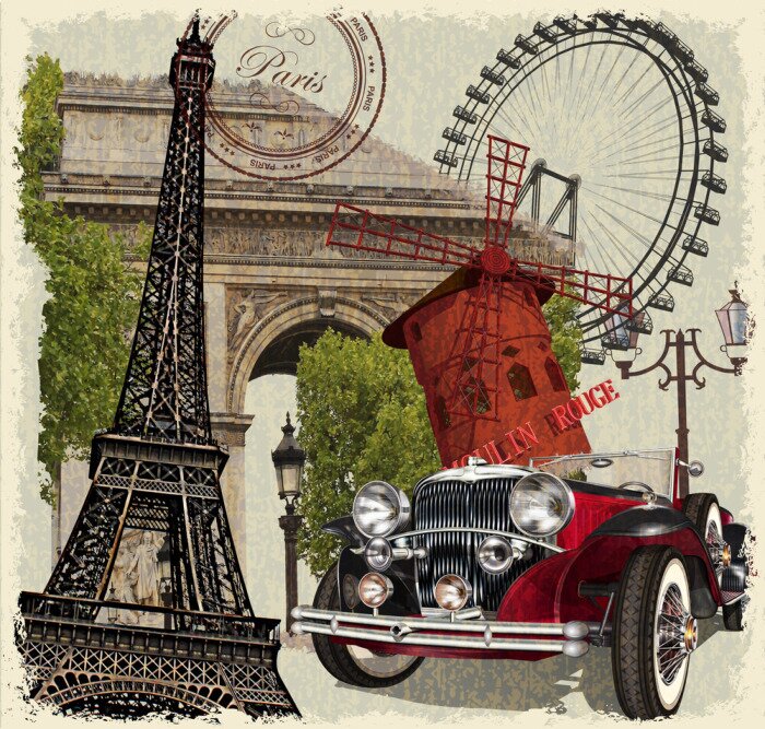 Poster Paris vintage poster.