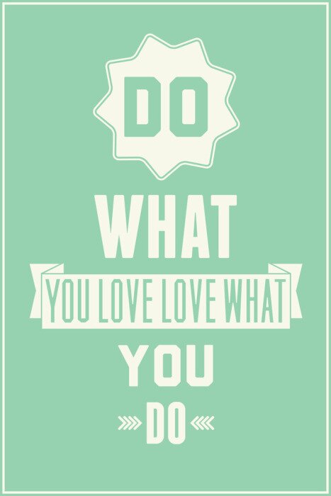 Poster Passie voor werktypografie