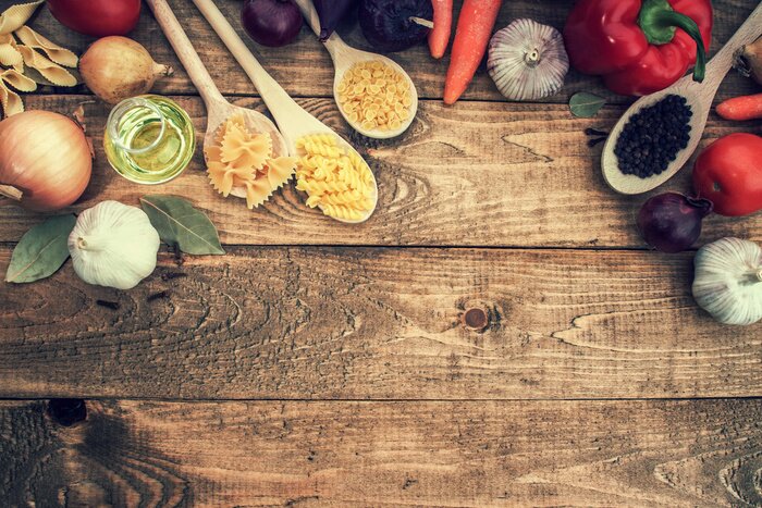 Poster Pasta en groenten