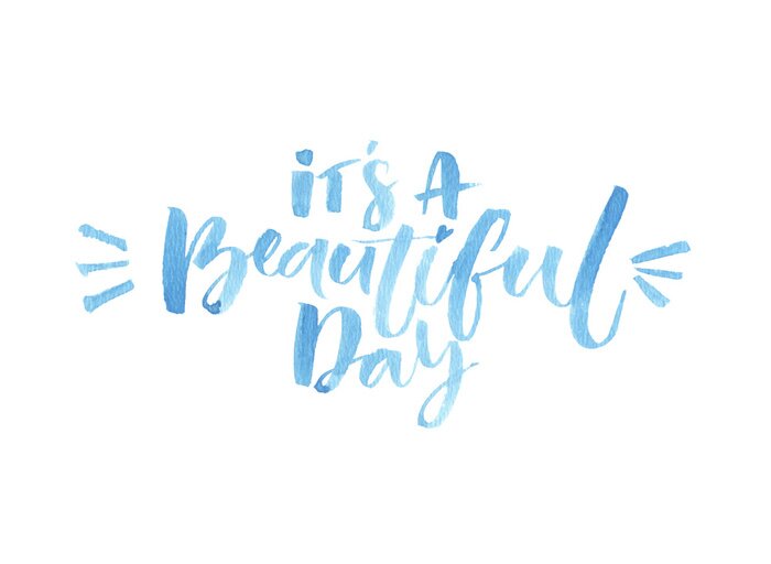 Poster Pastelblauwe motiverende inscriptie