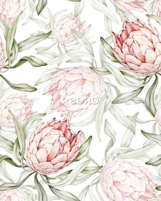Poster Pastelkleurige bloemknoppen