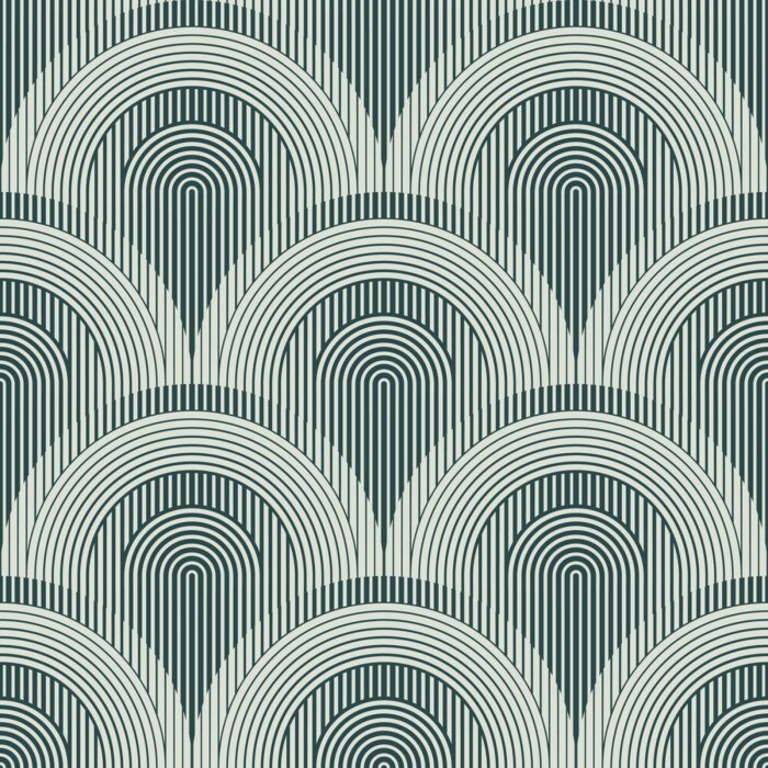 Poster Patroon in zeegroene tinten