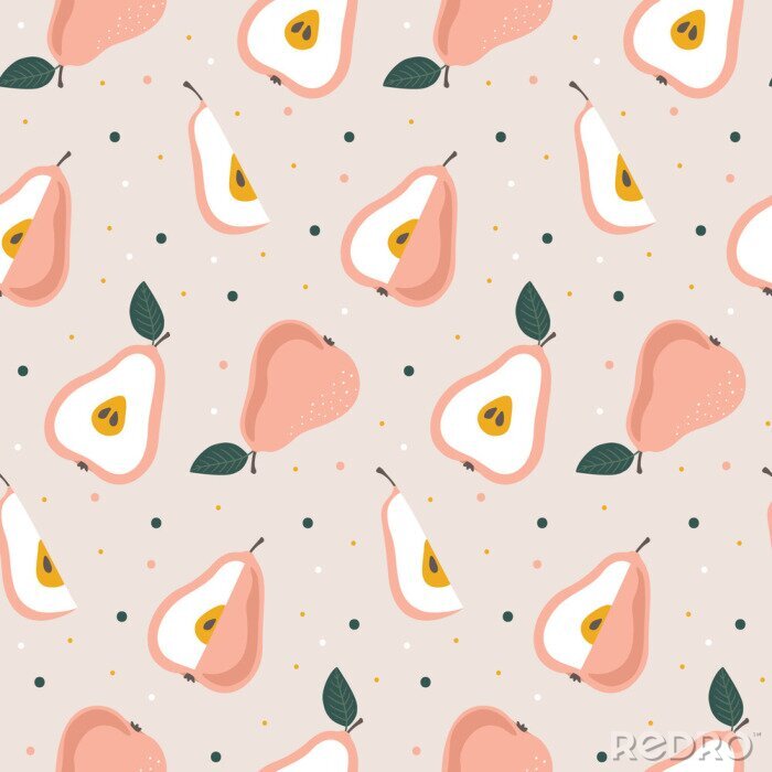 Poster Peren in roze tinten in Scandinavische stijl