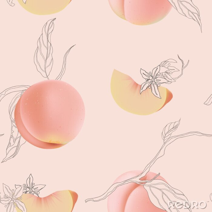 Poster Perziken collage