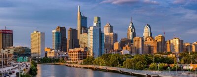 Poster Philadelphia en de skyline van de stad