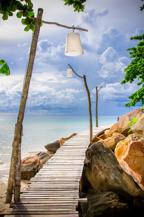 Poster Pier in de tropen