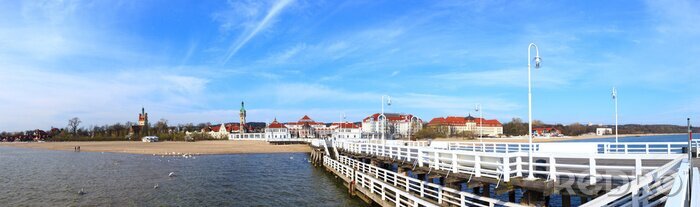 Poster Pier van Sopot in de zomer
