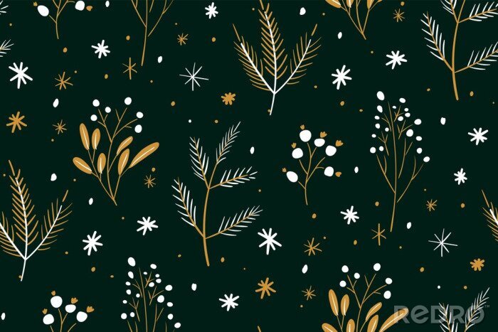 Poster Pijnboomtakjes