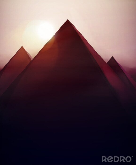 Poster Piramides Achtergrond